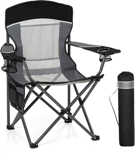 HIGH POINT SPORTS Oversized Portable Mesh Camping Folding Chair