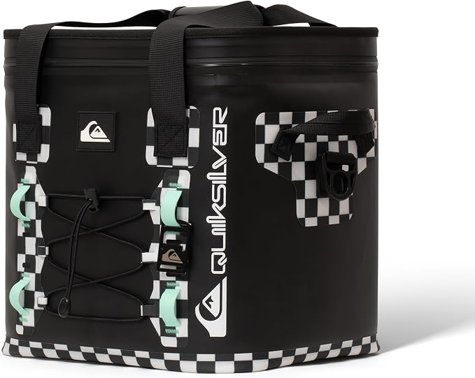 Quiksilver Welded Bungee Backpack Cooler, 30L/36 Cans, 48-72 Hours Insulation, Leakproof & Waterproof IPX7 Rated, Heavy-Duty 600D TPU, Adjustable Straps