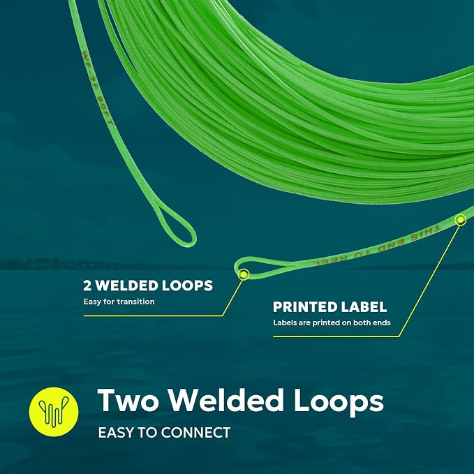 SF Fly Fishing Line with Two Welded Loops Weight Forward Floating Fly Lines Trout 90FT WF2 3 4 5 6 7 8 9F Multi-Color Freshwater