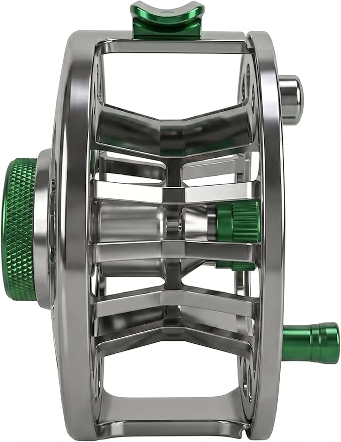 Aventik FLK II Fly Fishing Reel Aluminum Trout 3/5, 5/7, 7/9wt Large Arbor Freshwater Fly Reel with Line.