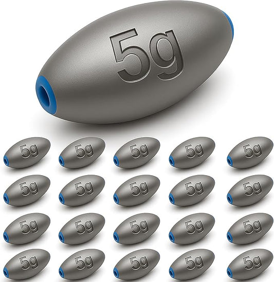 Egg Sinkers Fishing Weights – Lead Oval Sliding Sinkers for Catfish, Bass & Surf Fishing, No-Snag Smooth Hole Design, Heavy Fishing Weights for Bottom Rigs in Lakes, Rivers & Beach