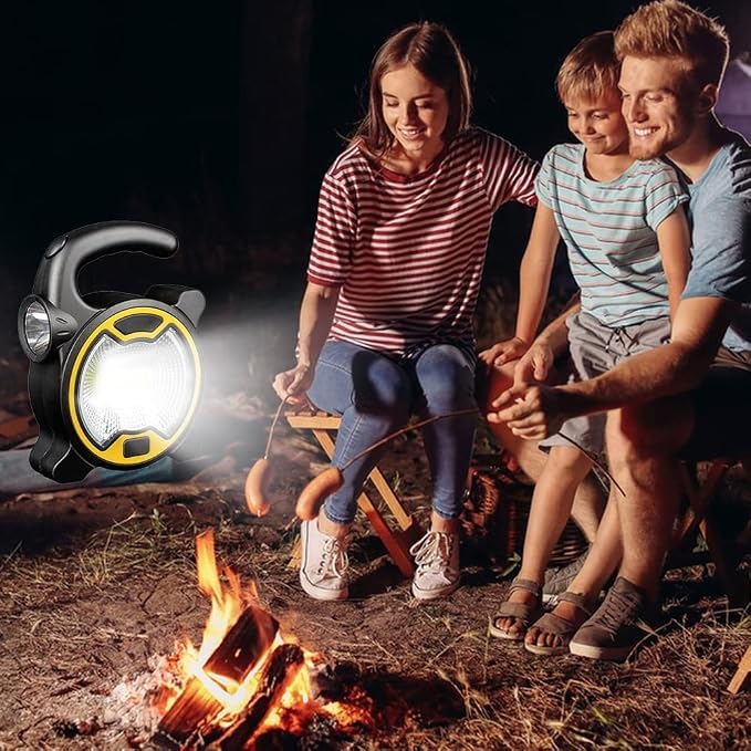 TISTIK Led Camping Lantern w/Handle Battery Powered Portable Camping Light Led Tent Light Camping Lamp for Emergency Fishing Hiking Power Cuts