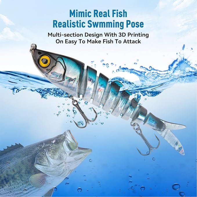 KINGDOM 3PCS Topwater Fishing Lures for Bass Whopper Popper Fishing Lure for Bass Catfish Pike Perch Floating Pencil Bait with Propeller Tail Freshwater/Saltwater