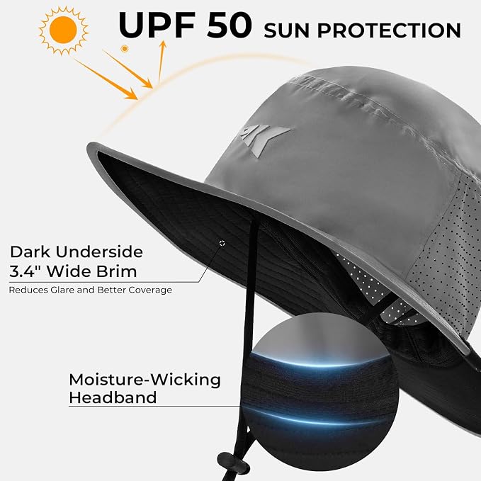 KastKing Sol Armis UPF 50 Boonie Hat - Sun Protection Hat, Fishing Hat, Beach & Hiking Hat, Paddling