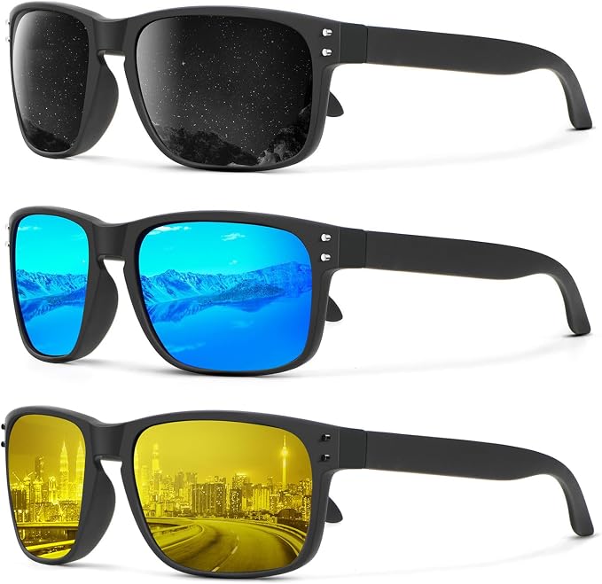 KALIYADI Polarized Sunglasses for Men and Women Vintage Style Sun Glasses for Fishing Running Driving with UV Protection