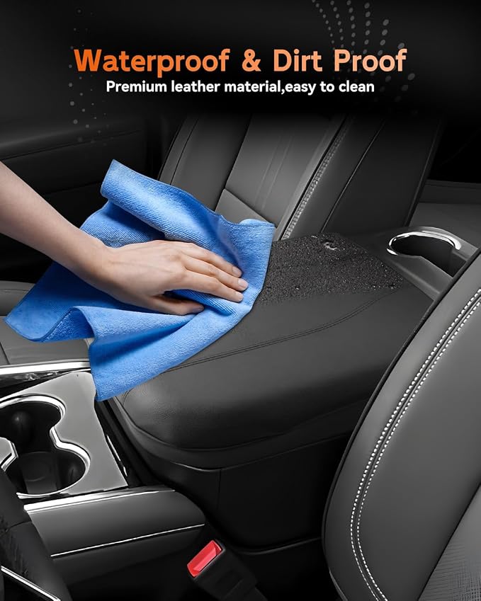 CDEFG for 2025 2026 Chevrolet Suburban Center Console Cover Armrest Box Cover for Suburban (LS, LT, RST, Z71, Premier, High Country) Accessories Console Arm Rest Protector
