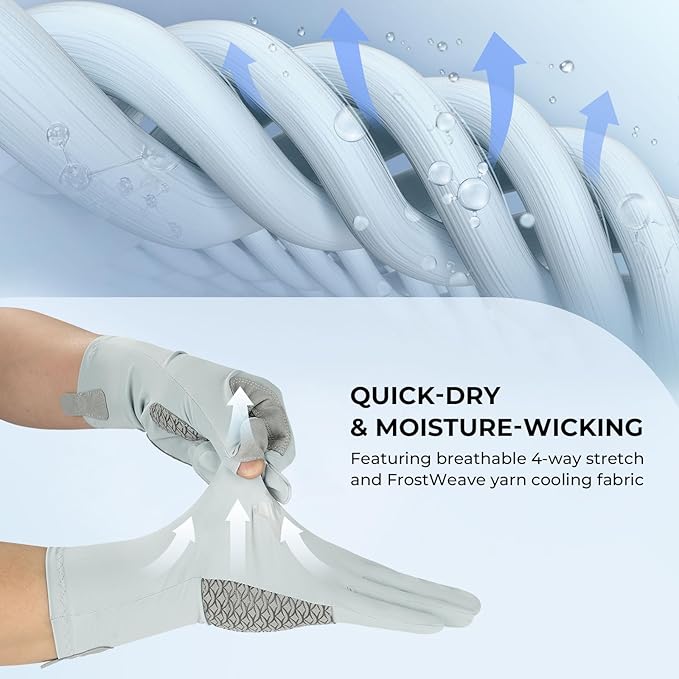 KastKing Sol Armis Pro UPF50+ Fishing Gloves-Quick-Dry, Full Finger & 3/4 Fingerless Sun Protection Gloves Men Women for Outdoor