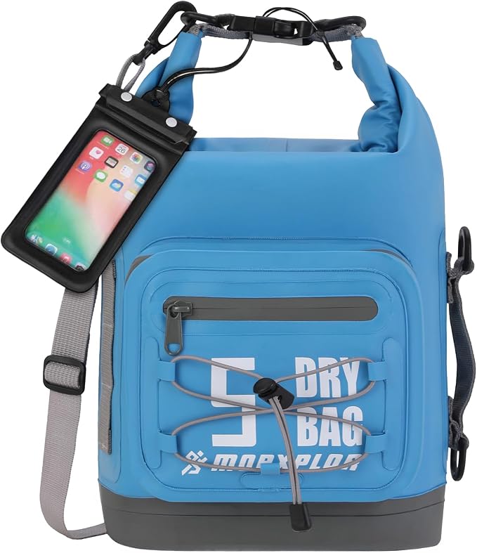MORXPLOR Dry Bag Waterproof,5L/10L/20L/30L/40L/55L Roll Top Dry Bag Backpack with WaterProof Phone Case for Swim,Kayak