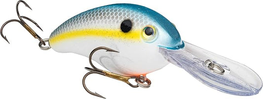 Strike King Pro Model 6XD Fishing Lure, Deep Diving Crankbait, Unique Curved Bill, Free-Floating Rattle Chambers, 1-Ounce, Dives to 19-Feet, Size 1 Treble Hooks