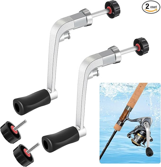 MorningRo Fishing Reel Handle Crank Rotary Knob Power Handles for Spinning Reel Replacement Grip Parts, Middle Size Type 1000-4000