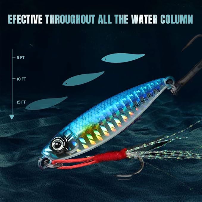 TRUSCEND Vibespinner Easy Catch Fishing Lures with BKK Hooks, Tail Spinner Baits with 4 Actions, Vibrating Swimming Flashing & Jigging for More Bites, Spoon Lures for Bass Trout Crappie Walleye Pike