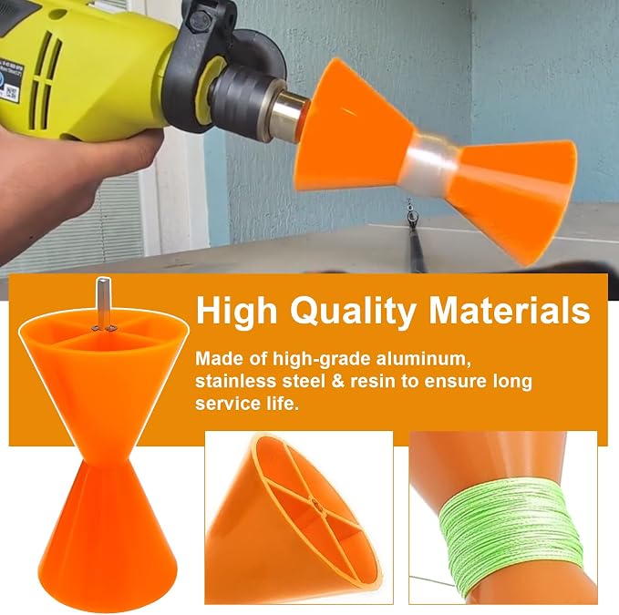 Fishing Line Stripper,Remove Fishing Line Quickly,Drill-Powered Line Stripping Tool,Stripper Removes Strip Line Fishing Reel Accessories,Compatible with Most Drills