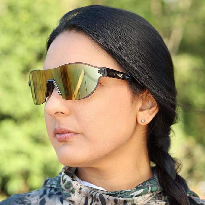 KastKing Nizini Polarized Sports Fishing Sunglasses, With PuriVex Protective Lens Coating, Rimless Wrap Design, Men Women