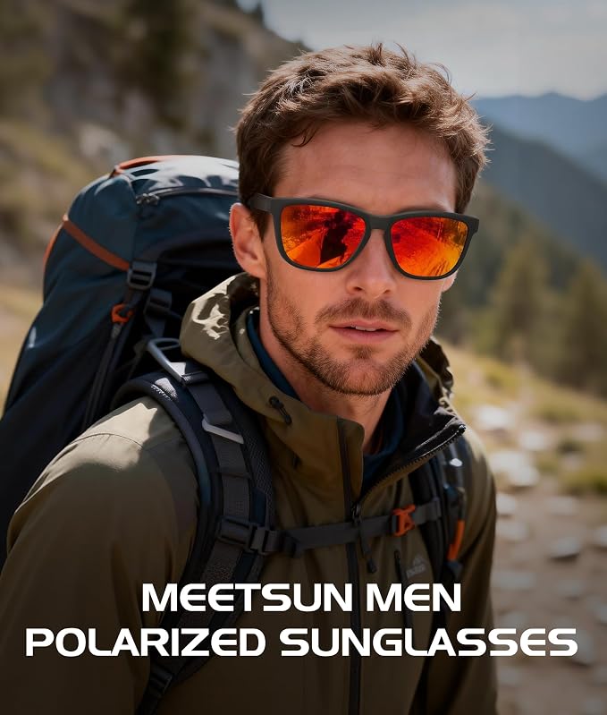 MEETSUN Polarized Sunglasses for Men,Sun Glasses with UV Protection for Driving Fishing