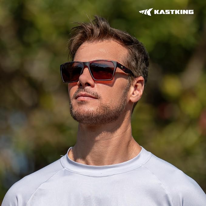 KastKing Beartrap Polarized Sports Fishing Sunglasses, With PuriVex Protective Lens Coating, Square Frame Design, Men Women