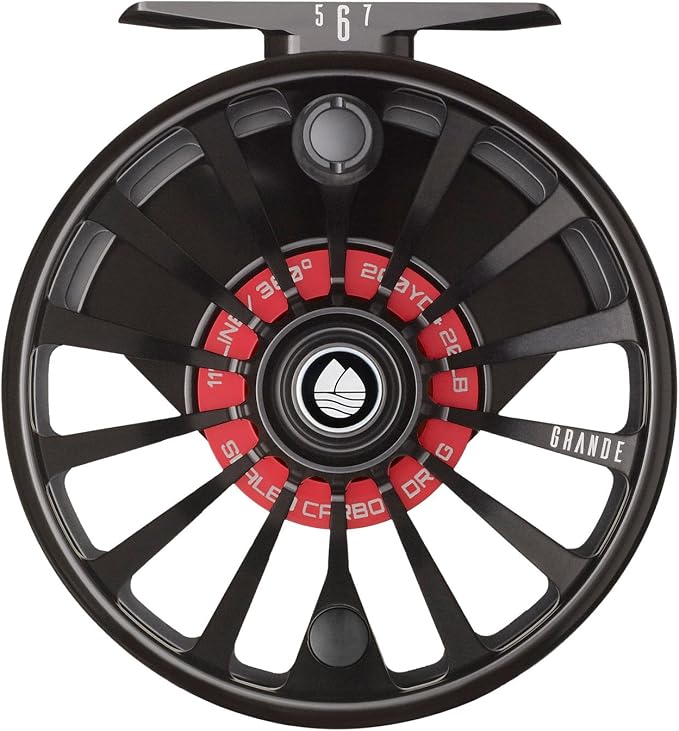 Redington Grande Fly Fishing Reel, Heavyweight Big Game Fly Reels, Freshwater and Saltwater, Super-Torque Drag System, Black, 14+