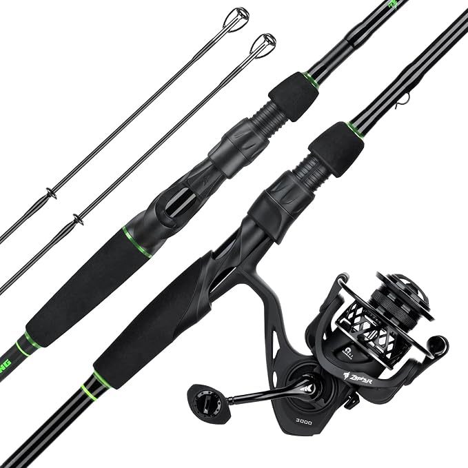 KastKing Zephyr Dual-Tip Fishing Rod and Reel Combo,Spinning & Baitcaster Combo,Dual Tips Section for Different Powers,IM6 Graphite 2-Piece Rod with Extra Tip,Sensitive & Powerful,Freshwater Fishing