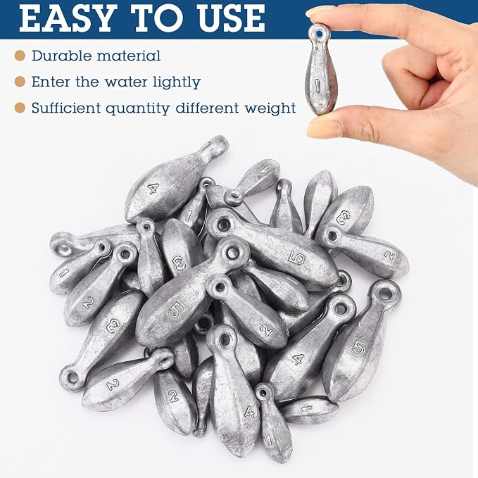 Fishing Weights Sinker Kit Rig Fishing Weight Sinker Weights Bank Sinkers Saltwater Sinkers Bass Casting in