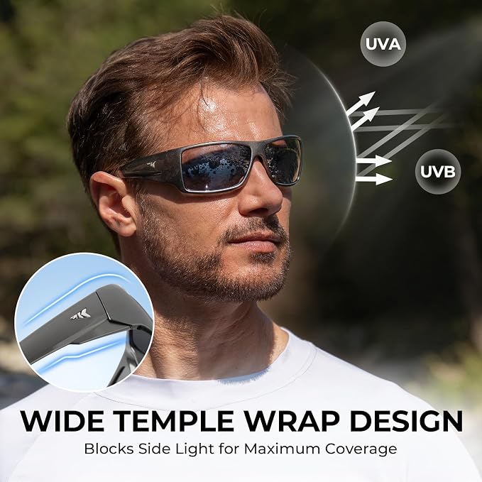 KastKing Iditarod Polarized Sport Sunglasses,PuriVex Protective Lens Coating Fishing Sunglasses For Driving Cycling Running