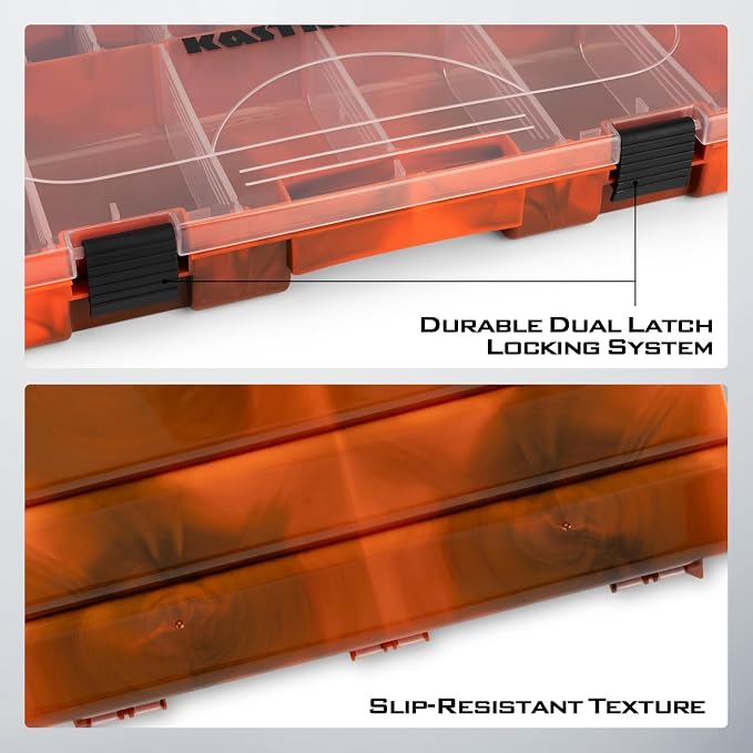 KastKing Tackle Boxes, Plastic Box, Plastic Storage Organizer Box with Removable Dividers - Fishing Tackle Storage - Box Organizer - 2 Packs /4 Packs Tackle Trays - Parts Box