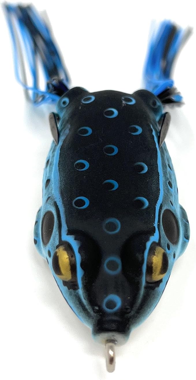 Reaction Tackle Hollow Body Frogs for Bass Fishing - Ultra Realistic Weedless Top Water Frog Lure for Bass, Snakehead, Pike and More - Floating Topwater Fishing Lures - 2 Pack