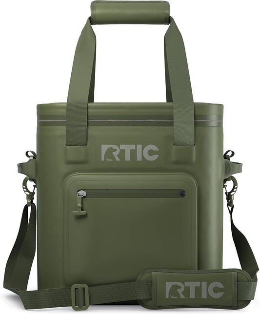 RTIC Ultra-Tough Soft Cooler Pro, Insulated, Waterproof, Leak Proof, Portable Floating Bag for Beverage, Drink, Lunch, Outdoor, Beach, Car, Camping, Picnic, Fishing, Boat