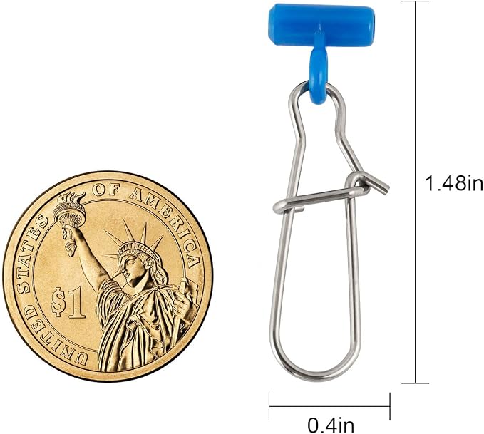 Dr.Fish Sinker Slides for Fishing, Sinker Weight Silder Line Slide Sleeve Swivel Duo Lock Snaps for Saltwater Surf Bottom Fishing Fish Fider Rig Catfish Rig