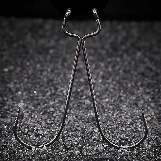 Offset-Worm-Hooks-for-Bass-Fishing-Round Bend Plastic Worms Texas Rig Hook Black Red 1/0 2/0 3/0 4/0