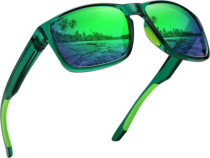 Sports Polarized Sunglasses for Men Women UV Protection Unbreakable Driving Running Fishing Hiking Sun Glasses