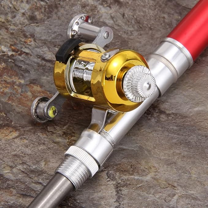2023 Pocket Size Fishing Rod - Pen Fishing Pole and Reel Combo, Portable Telescopic Small Fishing Pole Mini Fishing Rod, Micro Collapsible Fishing Rod and Reel Combo Travel Fishing Kits
