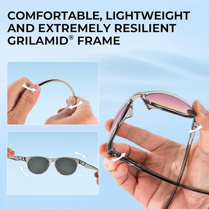 KastKing Alsea Polarized Bifocal Sports Sunglasses With PuriVex Protective Lens Coating,Grilamid Frame,Women Sunglasses