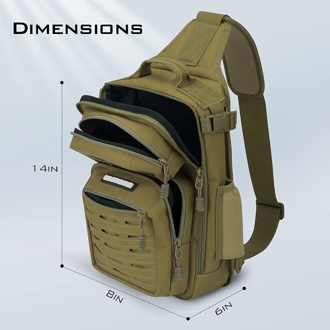 KastKing BlowBak Tactical Sling Tackle Bag-Lightweight Fishing Backpack Storge Fishing Gear and Equipment,Gift for Men