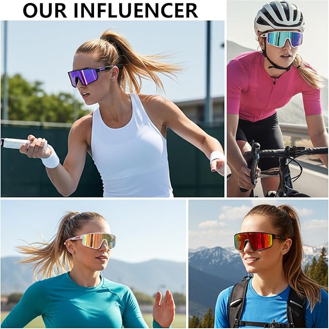 3 Pack Polarized Running Sunglasses for Women Mens Sunglasses UV Protection for Cycling Baseball Fishing