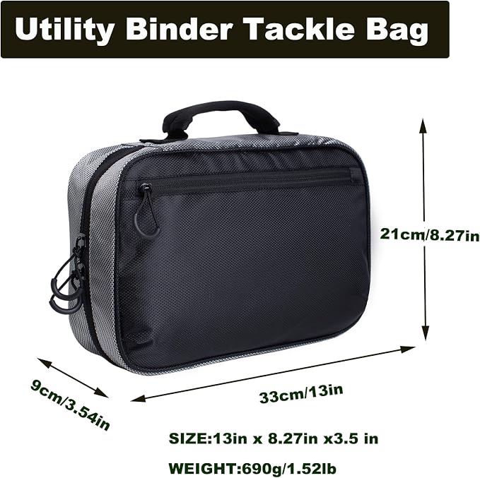 Raprance Fishing Lure Bag Baits Tackle Binder Organizer Storage Plastic Bag