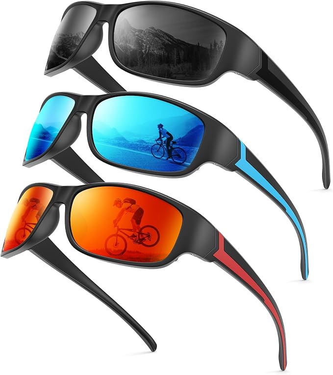 NSSIW Polarized Sunglasses-Men Sports Mens-Sunglasses: Sun Glasses Women Polarized UV400 Protection for Fishing Running Golf