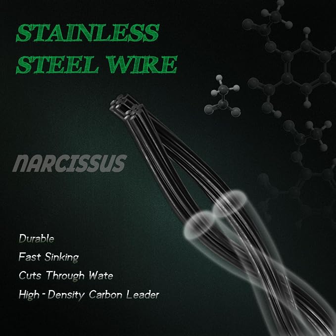 Fishing Wire Leaders 60PCS - 7in/9in/12in Stainless Steel Leaders with Swivels & Snaps for Bass, Pike, Catfish, Carp, Walleye - Saltwater & Freshwater Fishing Gear ﻿