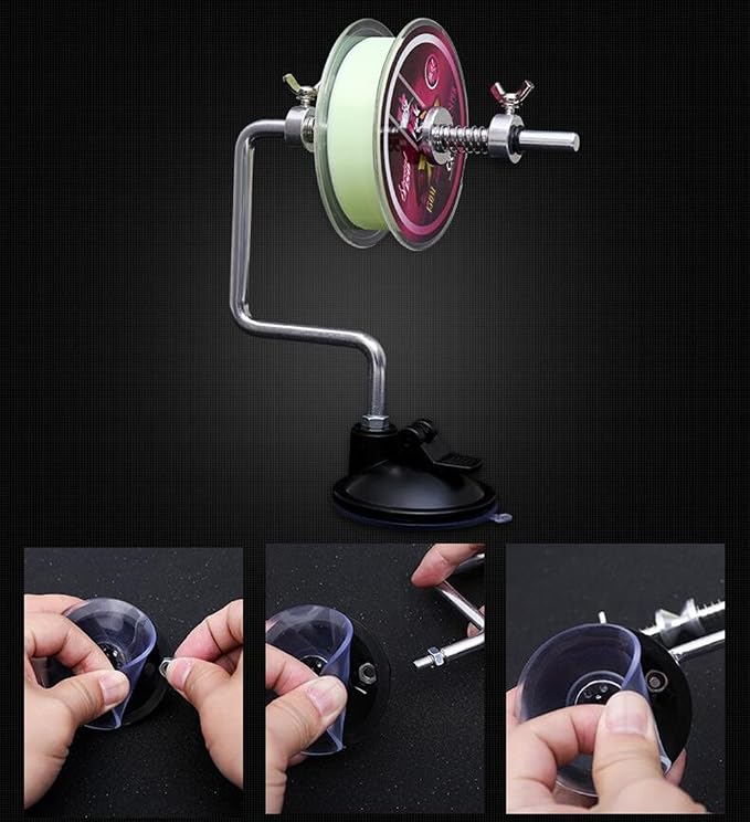Fishing Line Spooler Silver Reel Winder Spool Tackle Winder spooling Station Winding System Ultimate Line