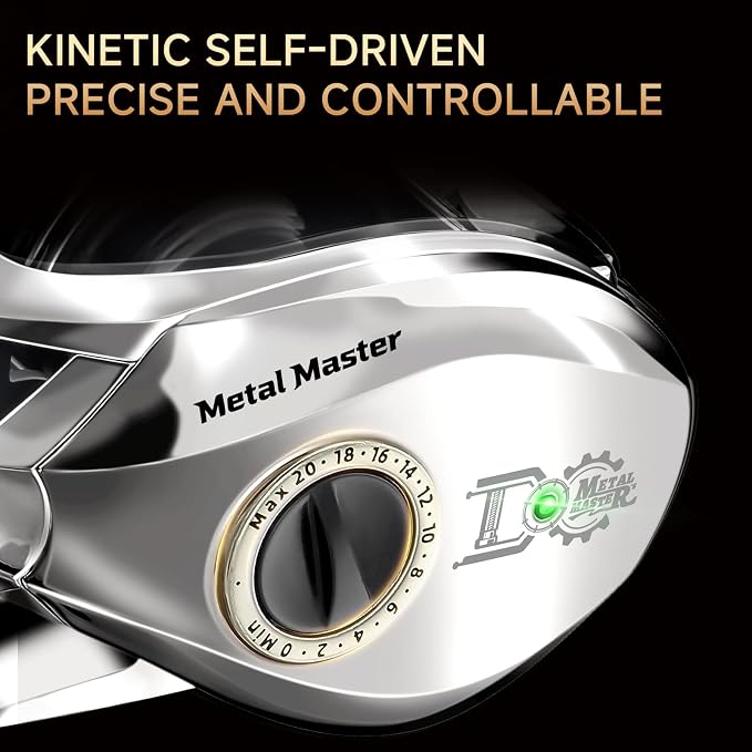 HAUT TON Matel Master Advanced Version Baitcaster reels,6.2:1Gear Ratio,5+1Ball Bearing,Bait clickers,12Lb Drag System Fishing Reels,for Saltwater,Freshwater