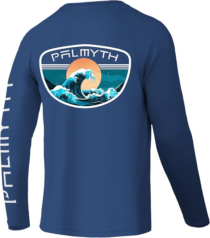 Palmyth Fishing Shirts for Men Long Sleeve UPF 50+ T Shirt Sun Protection Tee