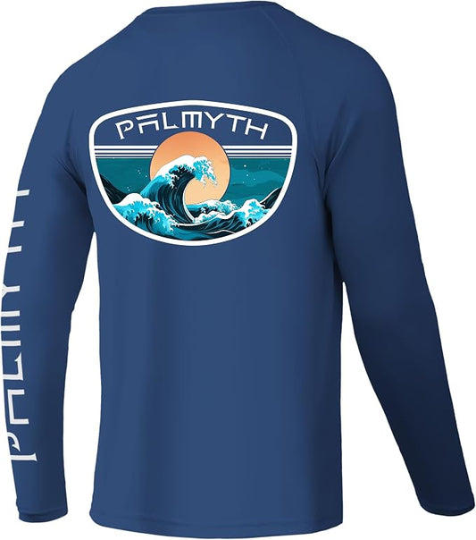 Palmyth Fishing Shirts for Men Long Sleeve UPF 50+ T Shirt Sun Protection Tee