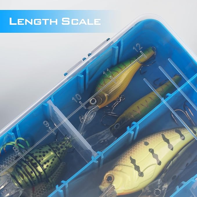 KastKing Tackle Boxes, Plastic Box, Plastic Storage Organizer Box with Removable Dividers - Fishing Tackle Storage - Box Organizer - 2 Packs /4 Packs Tackle Trays - Parts Box