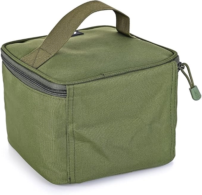 Conskyee Fishing Reel Case, Fishing Reel Storage Bag, Oxford Cloth Square Cover Fishing Accessories Bag