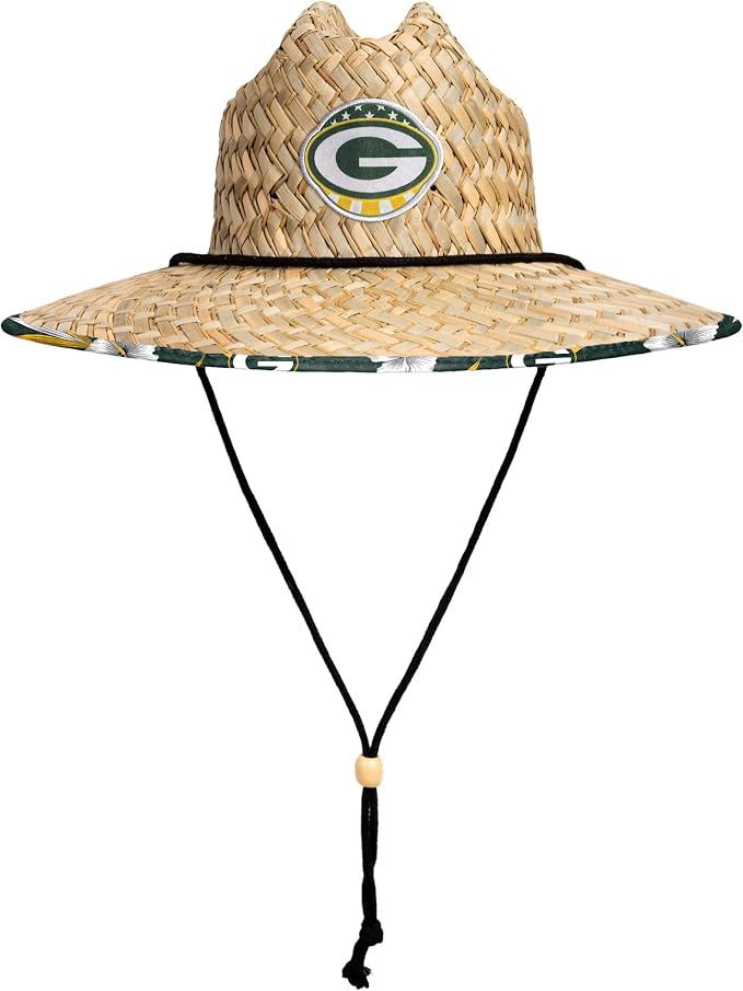 FOCO Men's NCAA College Team Logo Floral Straw Sun Hat