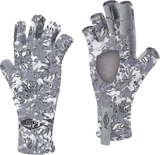 Palmyth UV Protection Fishing Fingerless Gloves UPF50+ Sun Gloves Men Women for Kayaking, Hiking, Paddling, Driving, Canoeing, Rowing