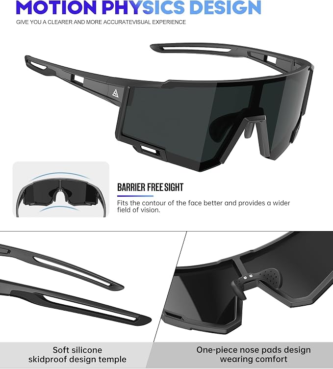 NSSIW Polarized Sunglasses-Men Sports Mens-Sunglasses: Sun Glasses Women Polarized UV400 Protection for Fishing Running Golf