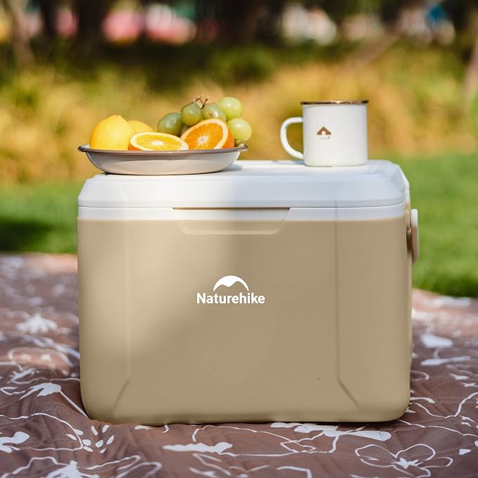 Naturehike 5.3/15/19 QT Hard Cooler, Insulated Ice Chest Box, Portable Ice Retention Cooler for Beach Camping Picnic Fishing Barbecue