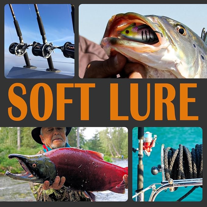 Topwater Mouse Fishing Lures, Realistic Mouse Rat Lure Baits for Bass, Trout, Catfish, Pike, Perch - Rat Lure Includes Tackle Box - Freshwater & Saltwater Angling