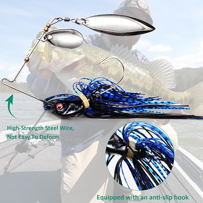 FONMANG Fishing Lure Spinner baits for Freshwater and Saltwater,2026 New Bass Trout Fishing Lures Also for Crappie Salmon Walleye Pike