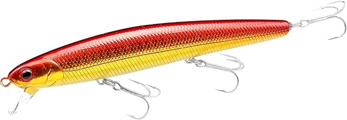 LUCKY CRAFT FlashMinnow 110, Saltwater Fishing Lures, Jerkbait Surf Fishing Accessories and Gear, 1-2 ft Slow Suspending Topwater Lure, Halibut and Bass