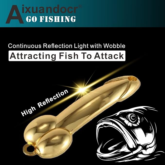 Bass Fishing Lure, Fishing Spoons, Topwater Fishing Lures with Trebles Hooks, Trout Fishing Lures, Fishing Tackle for Freshwater and Saltwater, Fishing Gifts for Men